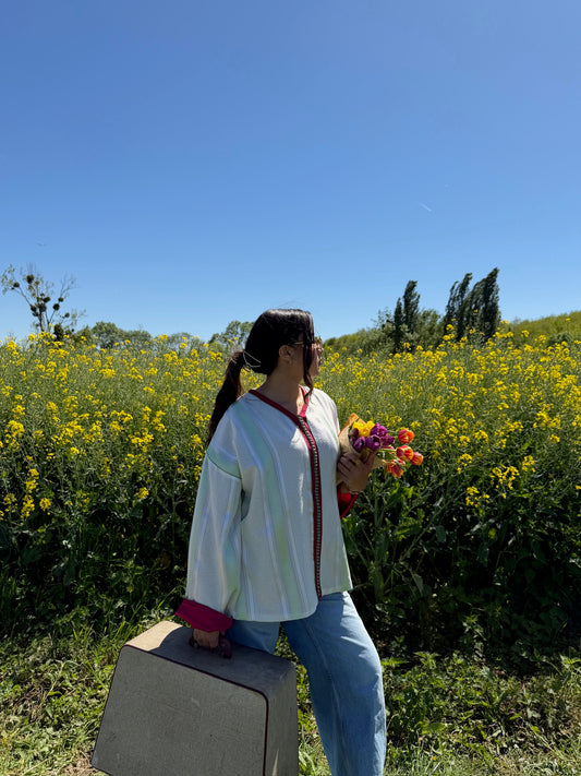 Blouse johara rouge